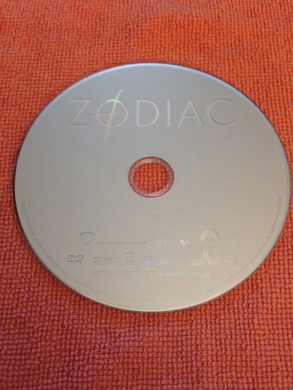 3/$12 Zodiac DVD *NO CASE*